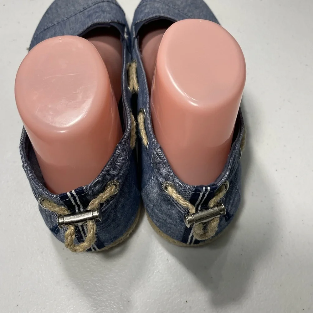 Nautica Blue Espadrille Boats Shoes Flats Size 10 SB-95